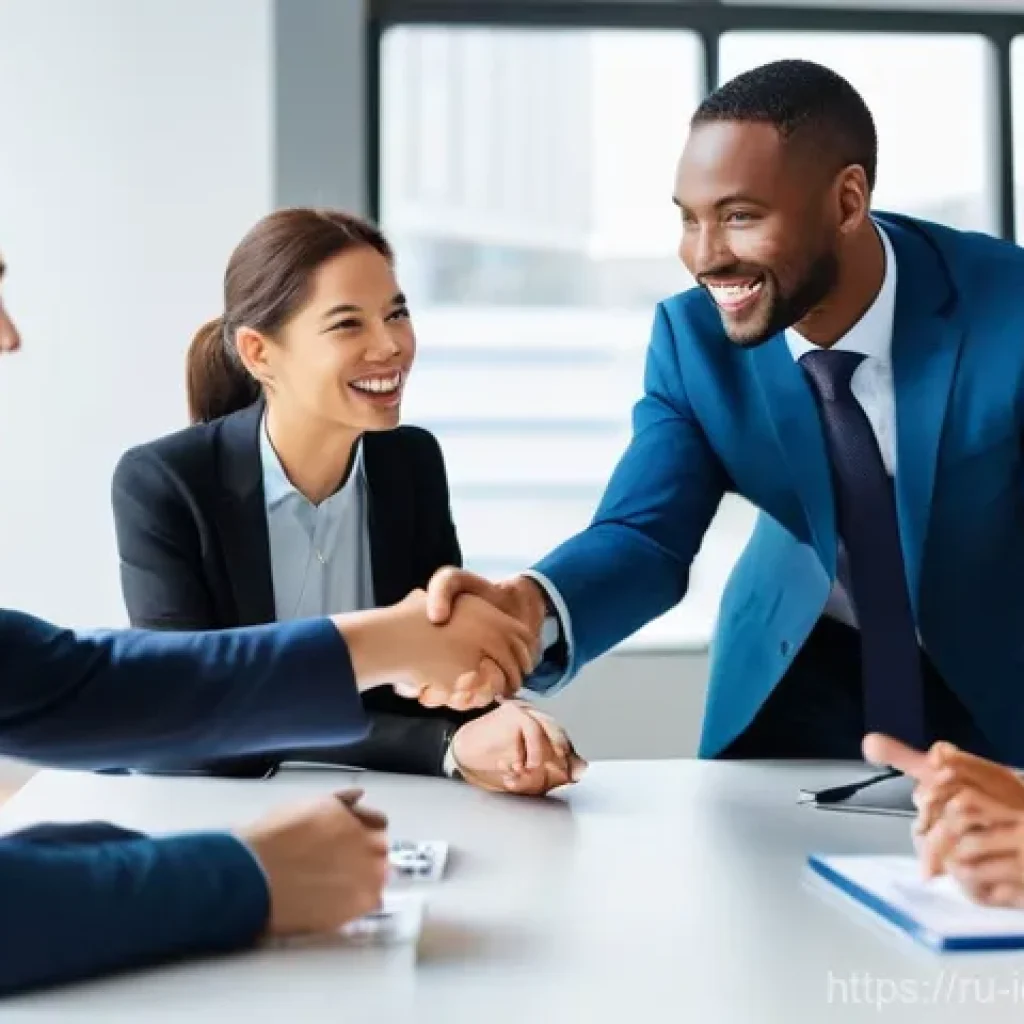 국제커뮤니케이션 전문가로서의 가치 - **Prompt:** A diverse group of international business professionals, consisting of men and women of ...