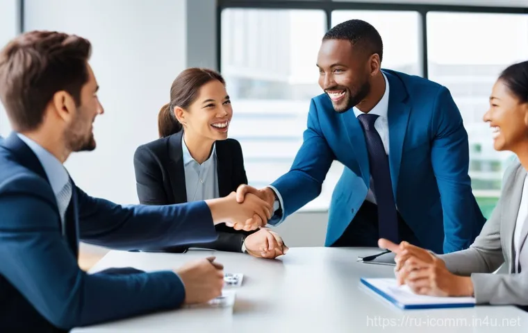 국제커뮤니케이션 전문가로서의 가치 - **Prompt:** A diverse group of international business professionals, consisting of men and women of ...