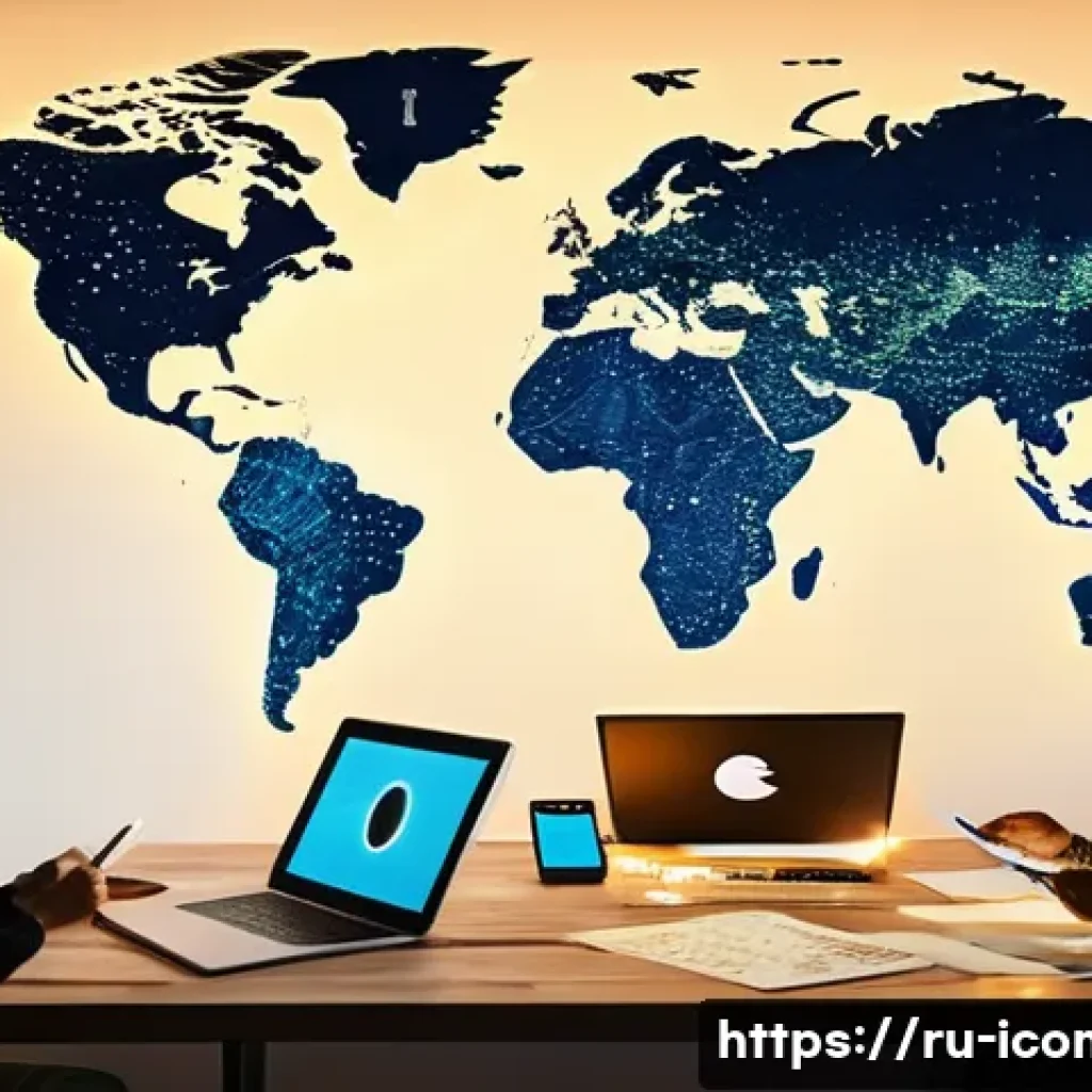 국제커뮤니케이션 글로벌 트렌드 - **Prompt: A vibrant collage depicting the evolution of global communication.**
"An intricate, dy...