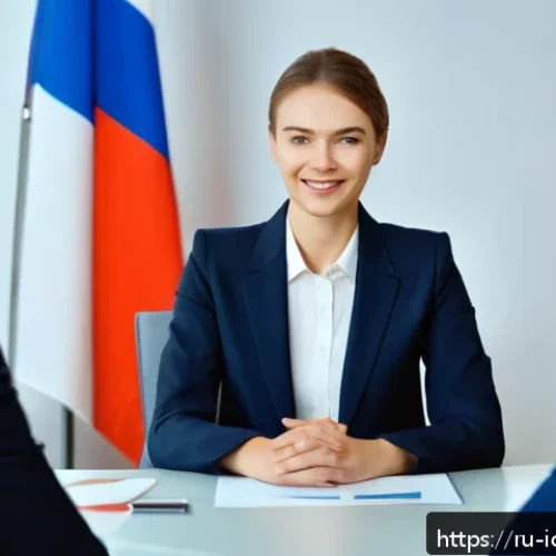 Home 30 국제커뮤니케이션 취업 인터뷰 준비 - A professional business interview scene set in an international corporate office, featuring a well-d...